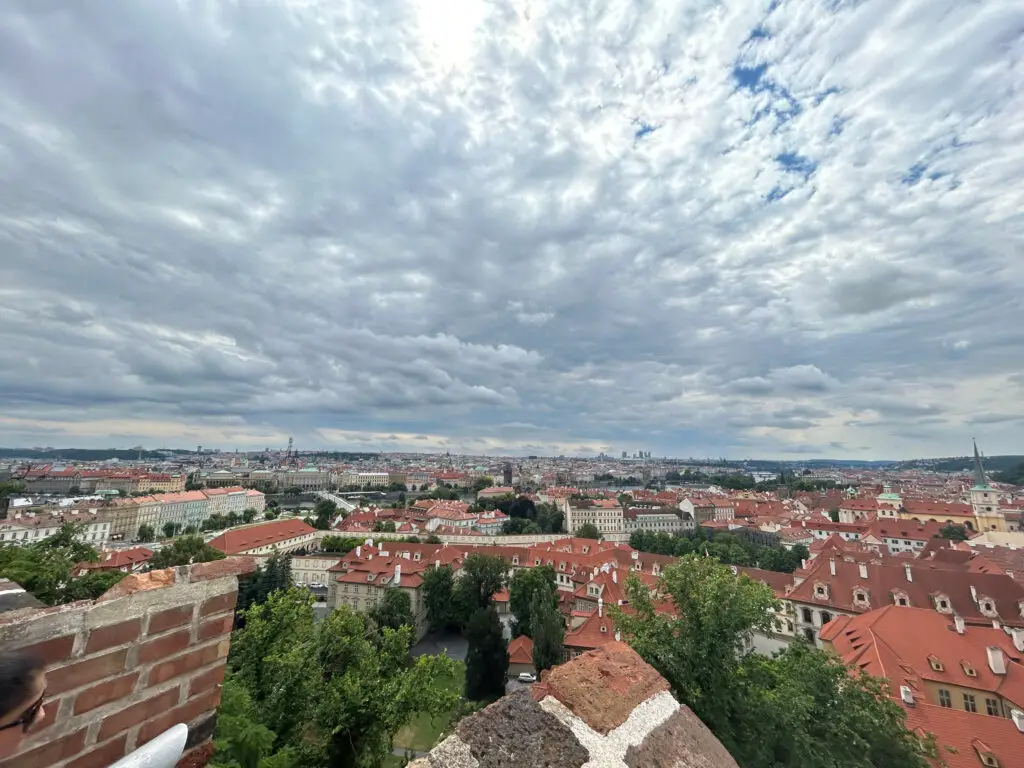 e city view from Prague Castle