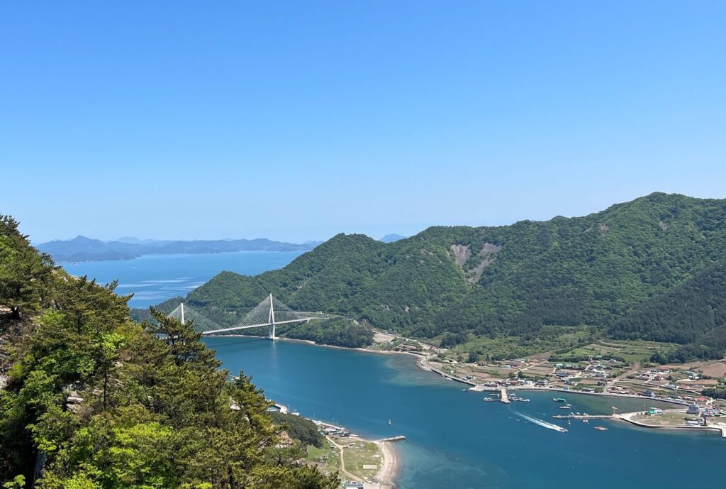 Trekking course an ocean view of the Korean sea