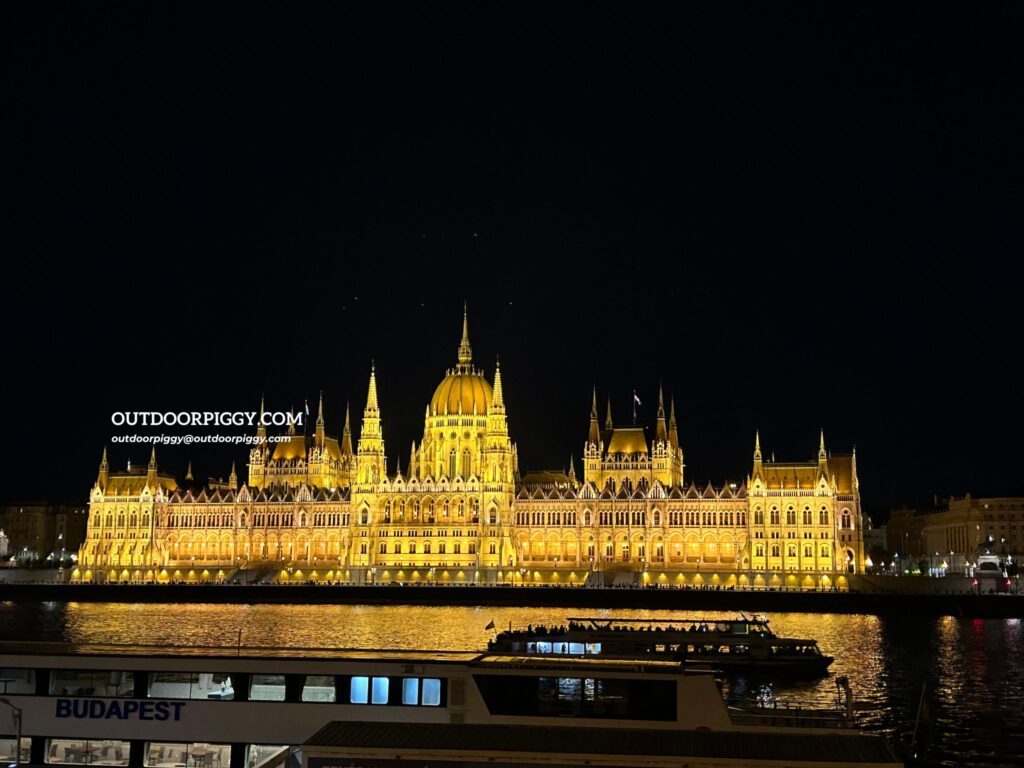 Night view of Budapest Parliament Building